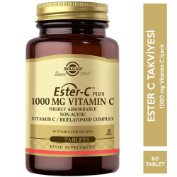 Solgar - Solgar Ester C Plus 1000 Mg 60 Tablet C Vitamini Takviyesi Solgar - Solgar Ester C Plus 1000 Mg 60 Tablet C Vitamini Takviyesi