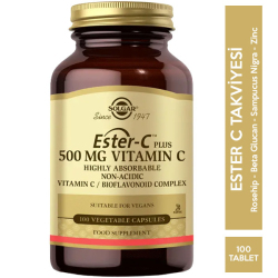 Solgar - Solgar Ester C Plus 500 Mg 100 Tablet C Vitamini Takviyesi Solgar - Solgar Ester C Plus 500 Mg 100 Tablet C Vitamini Takviyesi