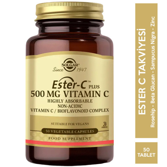 Solgar Ester C Plus 500 Mg 50 Tablet C Vitamini Takviyesi - 1