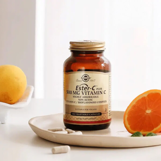 Solgar Ester C Plus 500 mg 50 kapsül C vitamini Ester-C kalsiyum L-askorbat bioflavonoid kuşburnu aserola rutin- 2