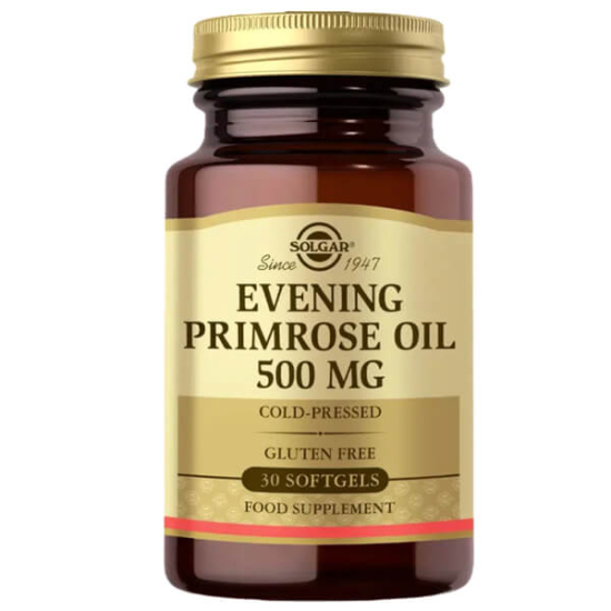 Solgar Evening Primrose Oil 500 mg 60 softjel soğuk sıkım primroz yağı, linoleik asit 365 mg ve GLA 45 mg- 1