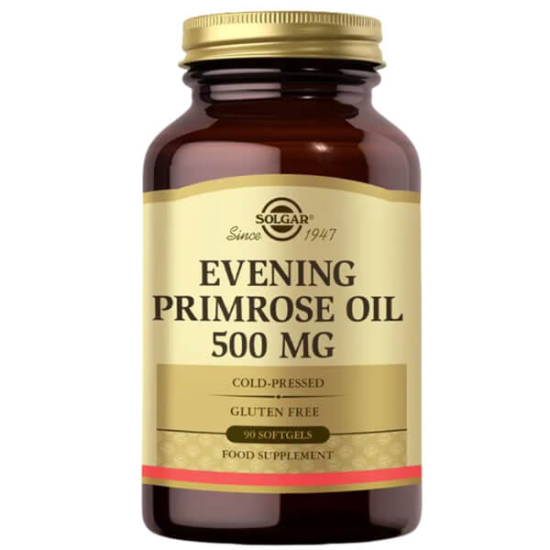Solgar Evening Primrose Oil 500 mg 90 softjel primroz yağı linoleik asit 365 mg GLA 45 mg bitkisel yağ takviyesi- 1
