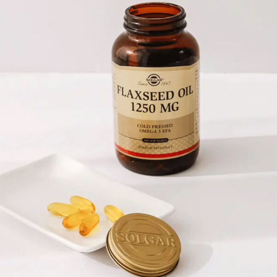 Solgar Flaxseed Oil 1250 mg 100 softjel keten tohumu yağı takviyesi ALA 1125 mg glutensiz laktozsuz- 2