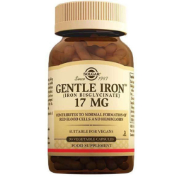 Solgar - Solgar Gentle Iron 17 Mg 90 Kapsül Demir Takviyesi Solgar - Solgar Gentle Iron 17 Mg 90 Kapsül Demir Takviyesi