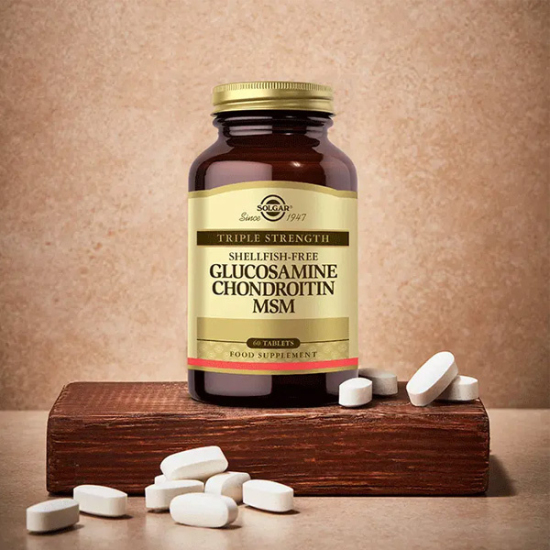 Solgar Glucosamin Kondroitin MSM 60 tablet takviye 1500 mg glukozamin HCl 1200 mg kondroitin sülfat 700 mg MSM- 2