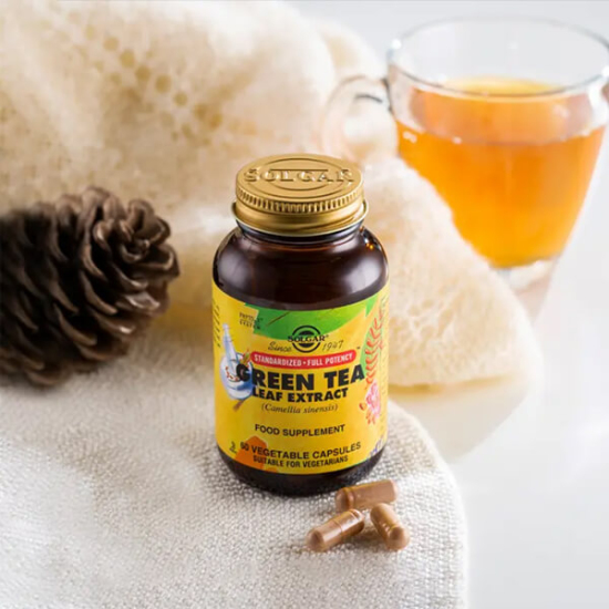 Solgar Green Tea Leaf Extract 60 kapsül bitkisel takviye, 400 mg standartize yeşil çay ekstresi, 100 mg yaprak tozu- 2