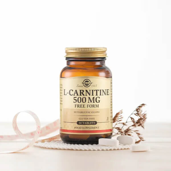 Solgar L-Carnitin 500 mg 30 tablet serbest form L-karnitin takviyesi vegan şeker tuz nişasta içermez- 2