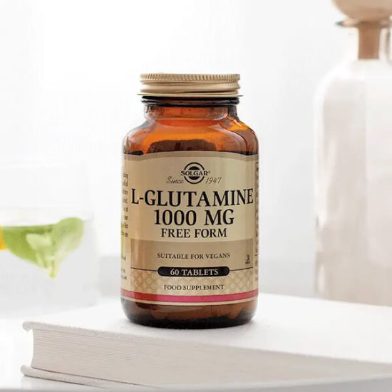 Solgar L-Glutamine 1000 mg 60 tablet serbest form L-Glutamin vegan şeker tuz nişasta glütensiz soya süt içermez- 2