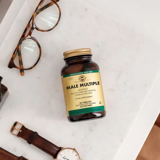 Solgar Male Multiple erkek multivitamin mineral 60 tablet vegan 133,3 mg C vitamini 5 mg çinko takviyesi- 2
