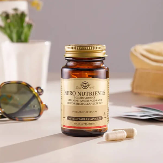Solgar Nero Nutrients 30 kapsül takviye; L-Fenilalanin 167 mg L-Tirozin 167 mg L-Glutamin 167 mg C vitamini 100 mg- 2