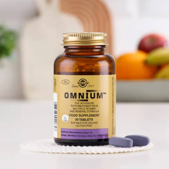 Solgar Omnium 30 Tablet multivitamin mineral; Vitamin C 300 mg Ester C, Koenzim Q10, standardize zerdeçal ekstresi- 2