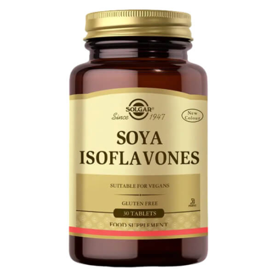 Solgar Soya Isoflavones 30 Tablet 38 mg soya izoflavon takviyesi nişasta içermez vegan ve vejetaryen- 1