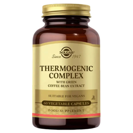 Solgar Thermogenic Complex 60 kapsül bitkisel takviye 400 mg yeşil kahve ekstresi ve yeşil çay ekstresi içeren ürün- 1