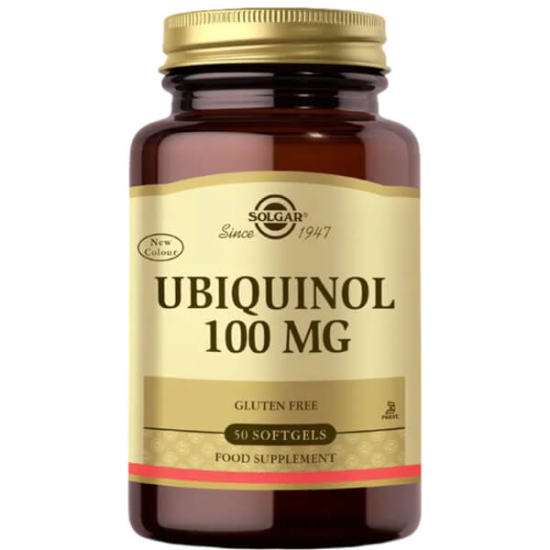 Solgar Ubiquinol 100 mg 50 yumuşak kapsül koenzim Q10 ubikinol takviye maya glüten süt içermez soya içerir- 1