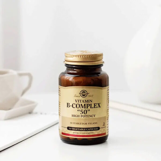 Solgar Vitamin B Komplex 50 100 tablet; B1 B2 B3 B5 B6 B12 folik asit biotin kolin inositol içerir- 2