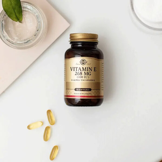 Solgar Vitamin E 400 IU 50 yumuşak kapsül, 268 mg doğal E vitamini d-alfa tokoferol, gluten ve laktoz içermez- 2