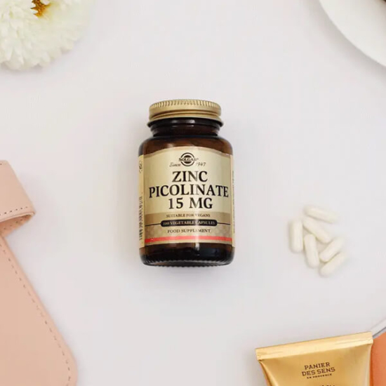 Solgar Zinc Picolinate 15 mg 100 bitkisel kapsül çinko pikolinat takviyesi vegan şeker tuz nişasta içermez- 2