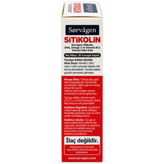 Sorvagen Sitikolin DHA Omega 3 30 Kapsül - 4