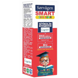 Sorvagen Smart Kids Sıvı Form Sitikolin Dha Omega 3 Norveç Balık Yağı ve B12 150 ml