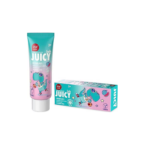 Splat Juicy Lab +3 Yaş Karpuzlu Çocuk Diş Macunu Renkli Simli Çürük Önleyici Doğal Macun 55 ml - 1