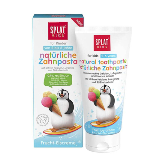 Splat Kids Meyveli Dondurma Tadında 2-6 Yaş Arası Doğal Diş Macunu 50 ml - 1