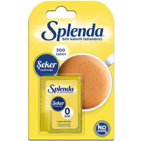 Splenda Tatlandırıcı 300 tablet tatlandırıcı kutusu, 1 tablet 5 g şeker tadı, kolay erir, 231 kcal/100 g- 1
