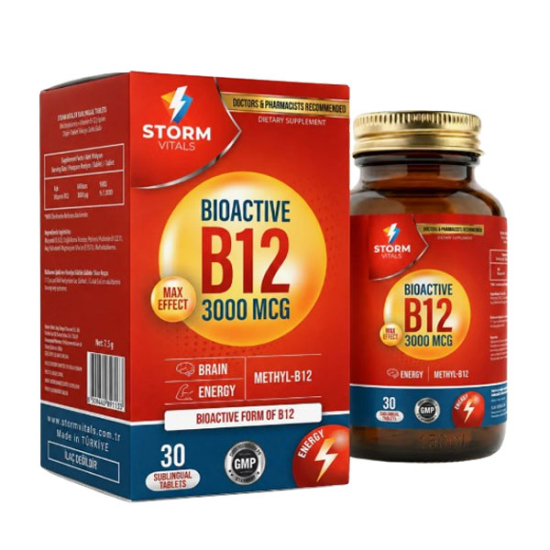  Storm Vitals Vitamin B12 3000 Mcg 30 Dilaltı Tablet - 1