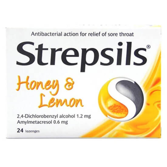 Strepsils Bal Limon Aromalı 24 pastil kutusu şeker içermez isomalt ve sukraloz ile tatlandırılmış boğaz pastili- 1