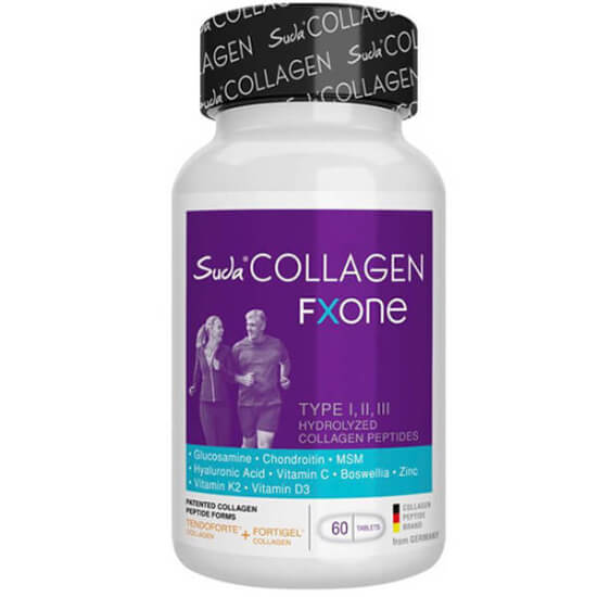 Suda Collagen FX One 60 tablet 1400 mg kolajen peptit C vitamini hyaluronik asit MSM glukozamin kondroitin helal- 1
