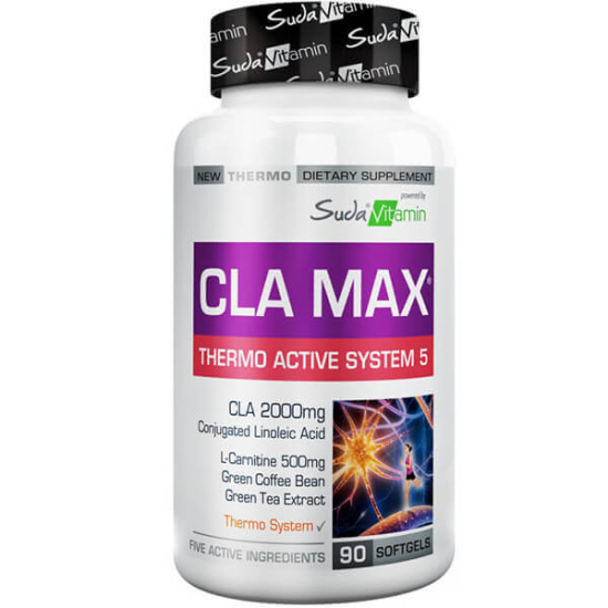 Suda Vitamin CLA Max 90 softgels yumuşak jel kapsül, CLA 2000 mg L-Karnitin 500 mg kafein 208,5 mg, 90 kapsül- 1