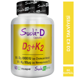 Suda Vitamin - Suda Vitamin D3 K2 60 Kapsül Suda Vitamin - Suda Vitamin D3 K2 60 Kapsül