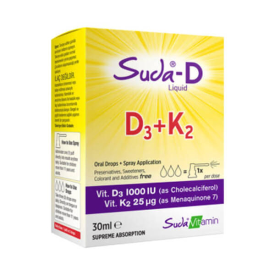 Suda Vitamin D3 K2 Likid Vitamin 30 ml - 1