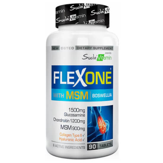Suda Vitamin Flexone 90 tablet glukozamin sülfat 1500 mg kondroitin sülfat 1200 mg MSM 300 mg hyaluronik asit 40 mg- 1