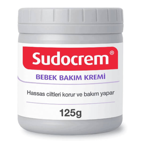Sudocrem Bebek Bakım Kremi 125 gr kutu, hassas cilt bakım kremi; çinko oksit, lanolin, parafin içerir- 1