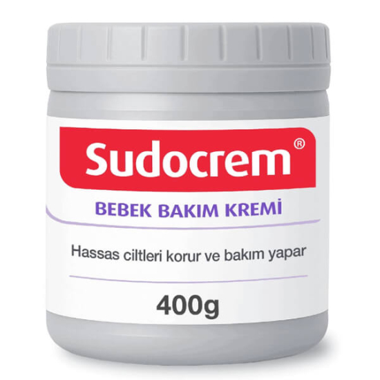 Sudocrem Bebek Bakım Kremi 400 gr orijinal pişik ve tahriş kremi, beyaz yuvarlak kavanoz, bebek cilt bakımı- 1