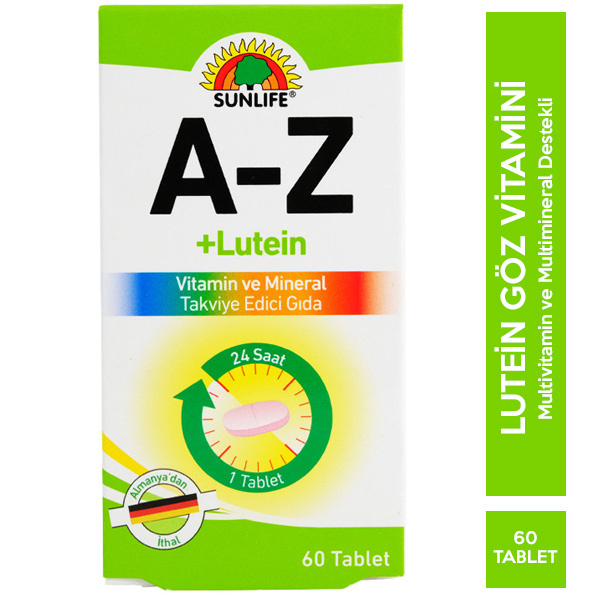 Sunlife A Z Vitamin Lutein 60 Tablet Göz Vitamini