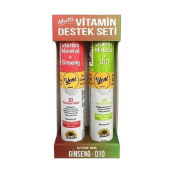 Sunlife Multivitamin Destek Seti Multivitamin Ginseng 20 Tablet ve Multivitamin Mineral Q10 20 Tablet