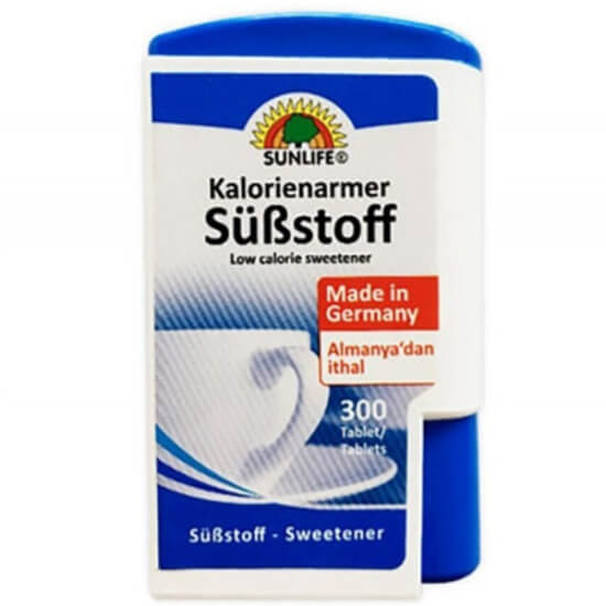 Sunlife Substoff tatlandırıcı 300 tablet, her tablet 5 g şekere eşdeğer tat, 40 mg sodyum siklamat, 4 mg sakkarin- 1