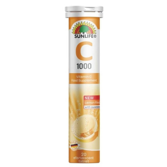  Sunlife Vitamin C 1000 mg 20 Efervesan Tablet 12li - 1