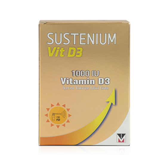 Sustenium Vitamin D3 1000 IU sprey 20 ml D3 vitamini gıda takviyesi pratik oral sprey şişe ambalajı- 1