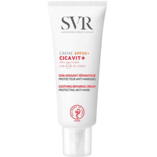 SVR Cicavit SPF 50 Cream 40 ml yüz güneş kremi, lekeli ciltler için, UVA UVB yüksek koruma, kolay emilen krem- 1