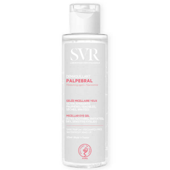 SVR Palpebral Demaquillant Micellar Eye Gel 125 ml hassas ciltler için suya dayanıklı göz makyajı temizleme jeli- 1