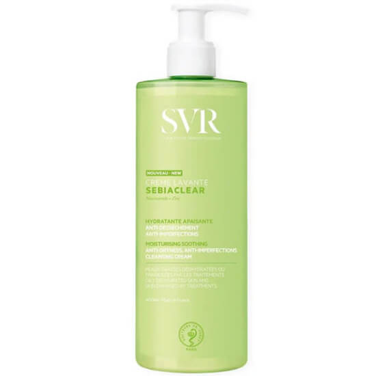 SVR Sebiaclear Cleansing Cream 400 ml niasinamid çinko gliserin içeren akneye eğilimli hassas cilt temizleme kremi- 1