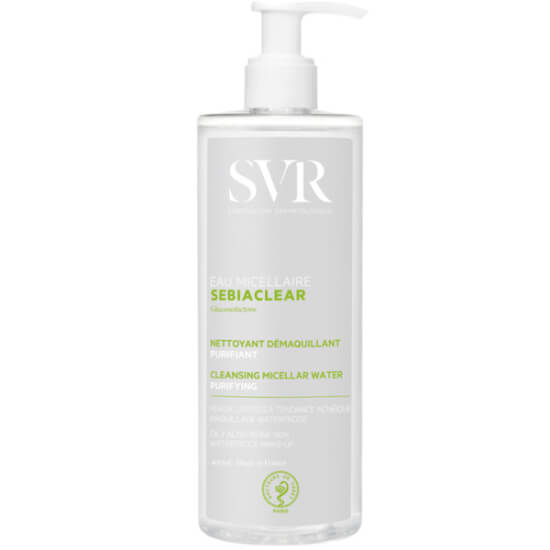 SVR Sebiaclear Micellar Solution 400 ml micellar makyaj temizleme solüsyonu yağlı cilt siyah nokta karşıtı arındırıcı- 1