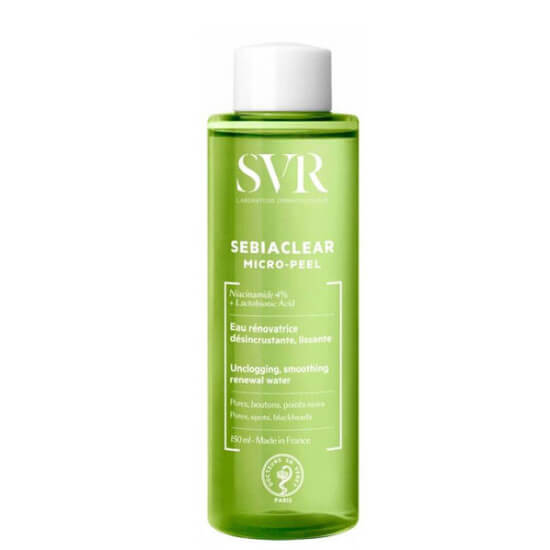 SVR Sebiaclear Micro Peel 150 ml sıkılaştırıcı bakım suyu, gözenek görünümünü azaltan siyah nokta ve akne karşıtı peeling- 1