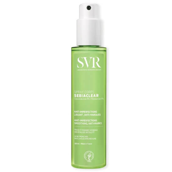 SVR Sebiaclear Spray Corps 150 ml vücut spreyi, leke karşıtı bakım, düzensiz ciltler için pratik sprey şişe- 1