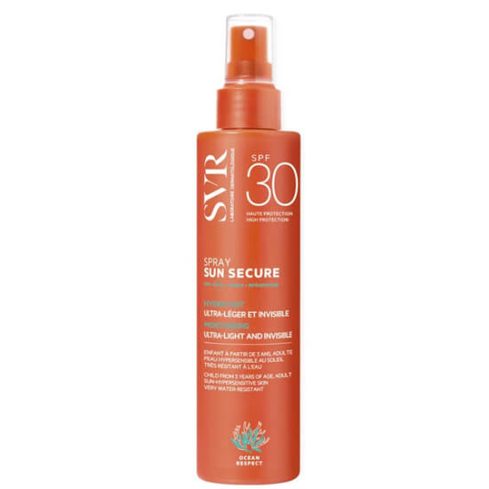 SVR Sun Secure SPF 30 güneş koruyucu sprey 200 ml hafif süt dokulu görünmez bitiş suya tere sürtünmeye dayanıklı- 1