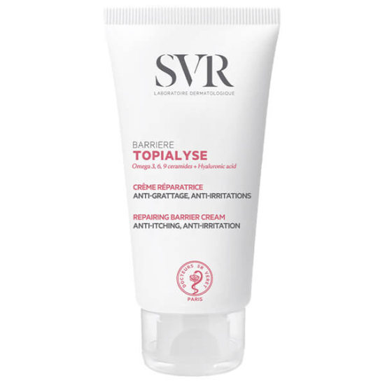 SVR Topialyse Barrier Cream 50 ml yatıştırıcı bariyer krem, kuru hassas ciltler için nemlendirici ve konfor destek- 1