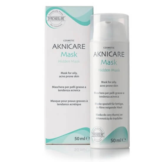 Synchroline Aknicare Maske 50 ml yüz maskesi, yağlı ve düzensiz ciltler için, zeolit ve sepiolit içeren dengeleyici maske- 1