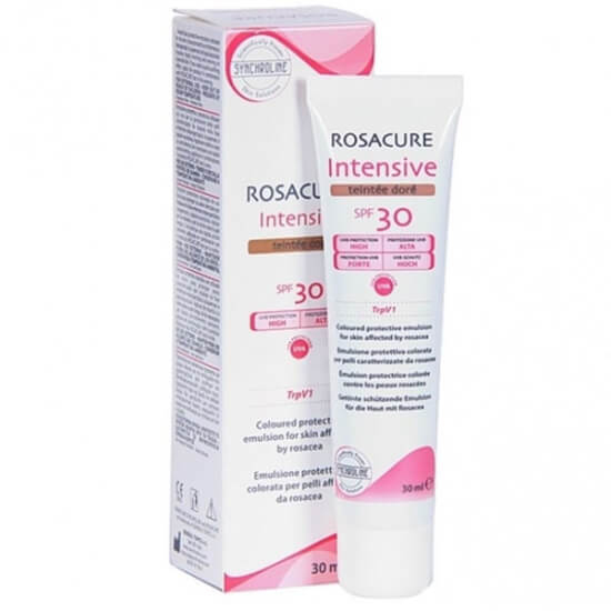 Synchroline Rosacure Intensive Teintee Dore SPF 30 30 ml renkli güneş koruyucu krem, hassas cilt, UVA-UVB, nemlendirici- 1
